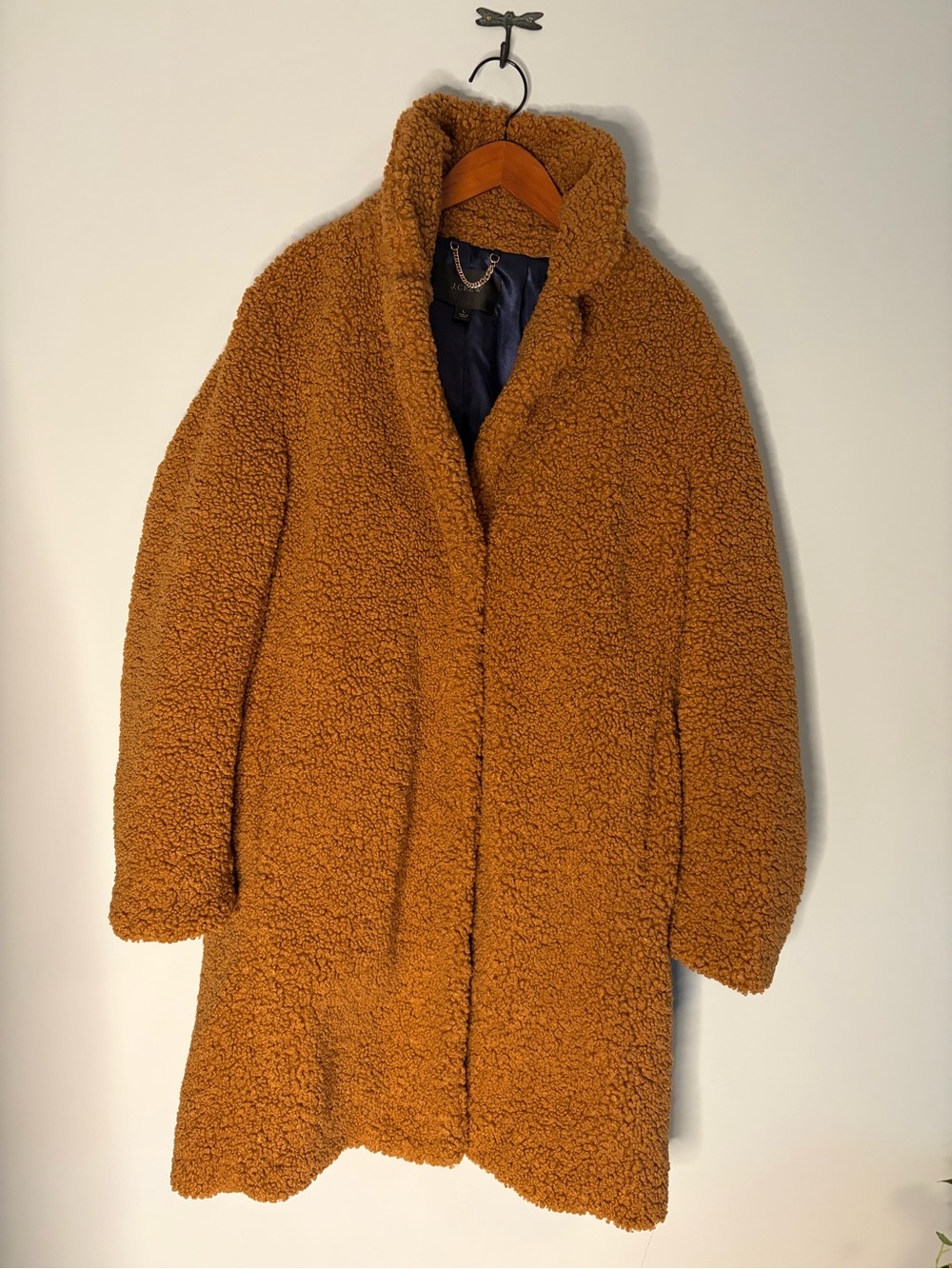 J. Crew Caramel Teddy Coat in Warm Brown